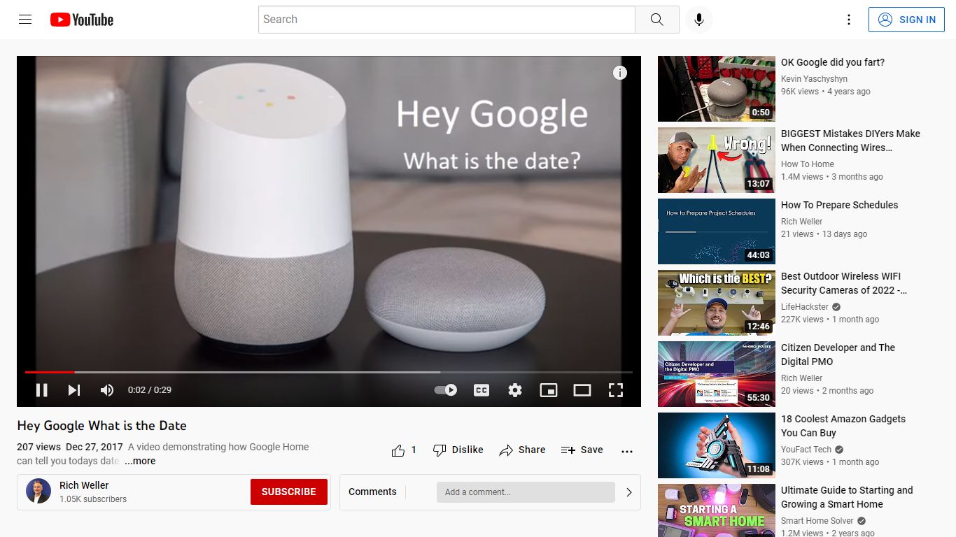 Hey Google What is the Date - YouTube